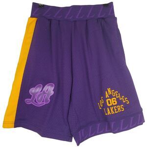 LA Lakers Bodega Mitchell & Ness NBA Medium‎ Jersey Shorts Purple Yellow NWT